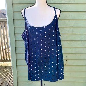 SIMPLY BE Navy Blue Cat Pattern Light Camisole Cami Plus Size 2X (20)